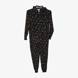 Pillow Talk One Piece Adult Halloween Pajamas/ Costume  Med. Pumpkin Inseam 29